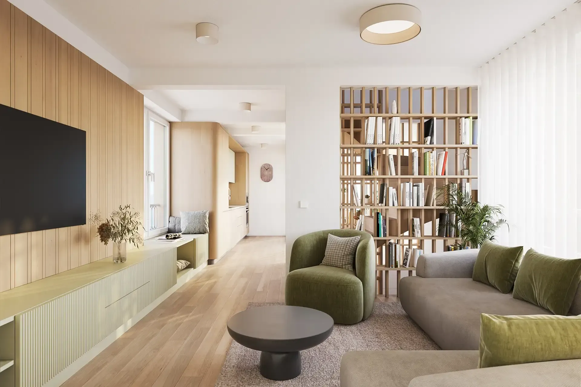 3d vizualizacija interier dnevna