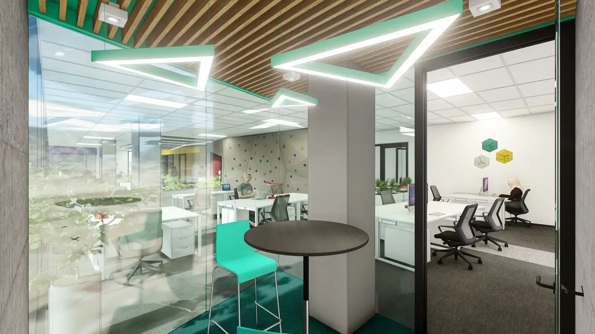 3d vizualizacija interier pisarna