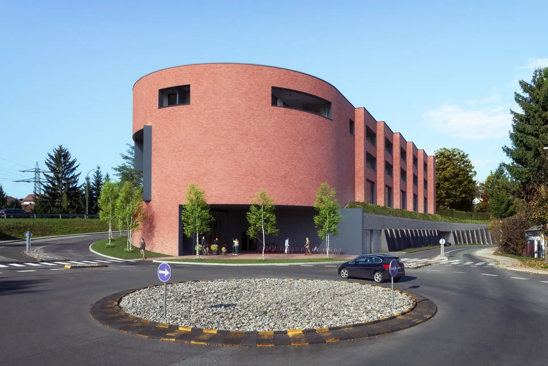 3d vizualizacija poslovno stanovanjski objekt