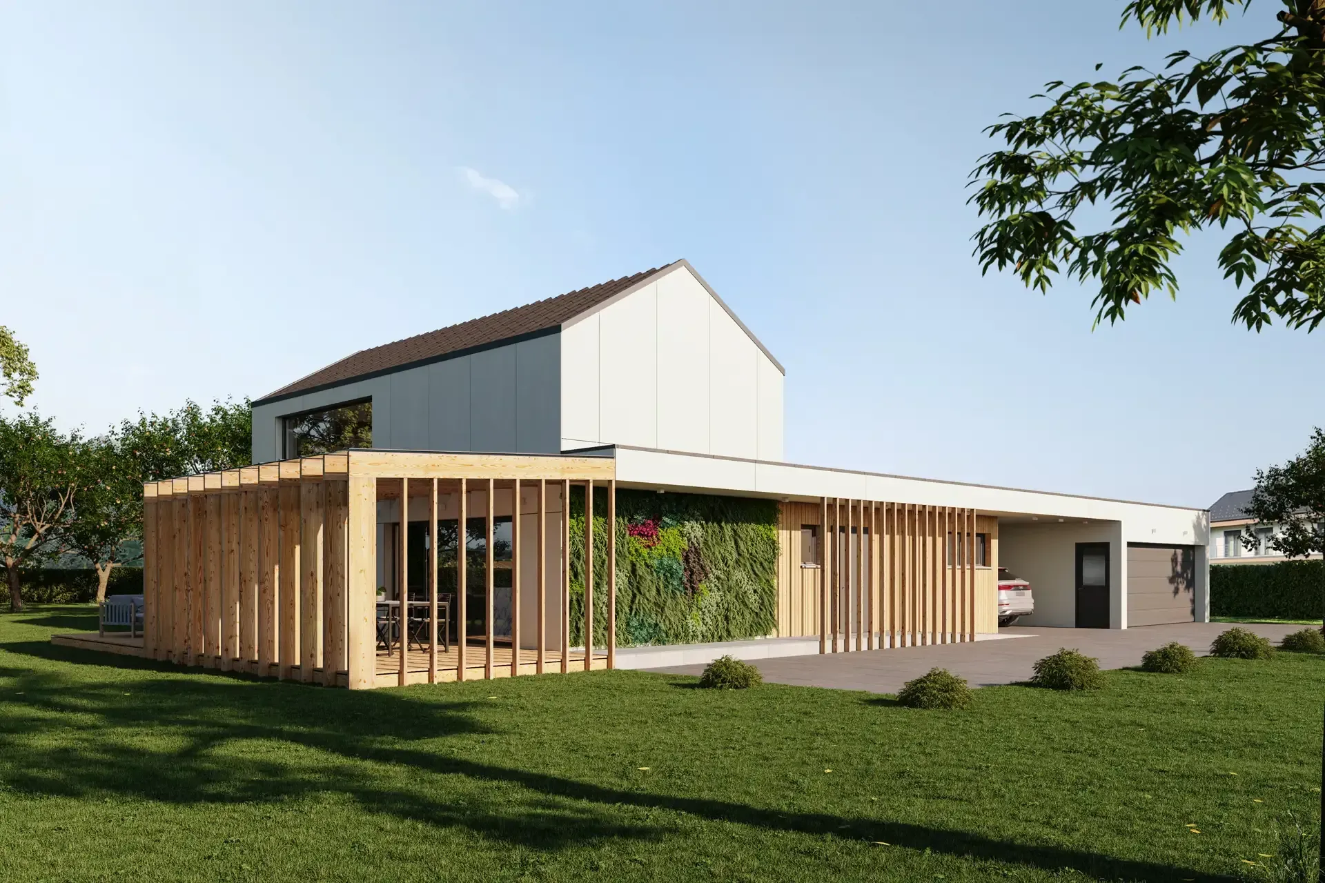 3d vizualizacija izris druzinska hisa