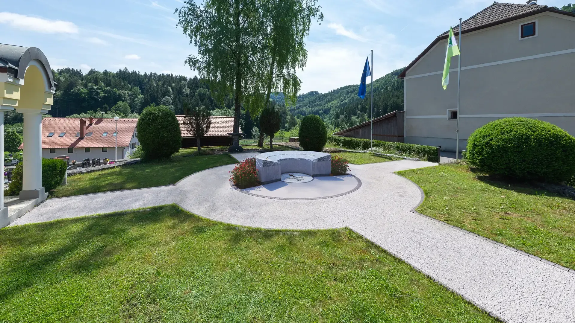 3d vizualizacija zunanja ureditev spomenik