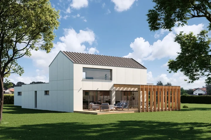 3d vizualizacija izris druzinska hisa