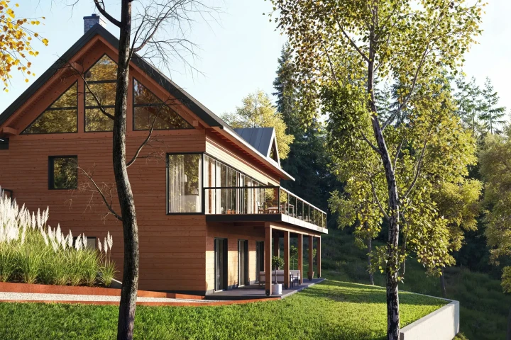 3d vizualizacija izris druzinska hisa